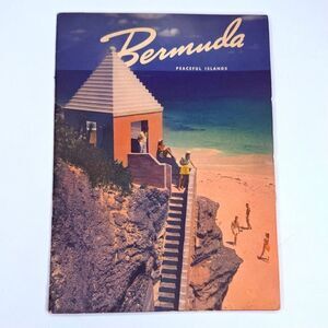 Vintage Bermuda Travel Guide “Peaceful Islands” Mid-Century Brochure 1950s